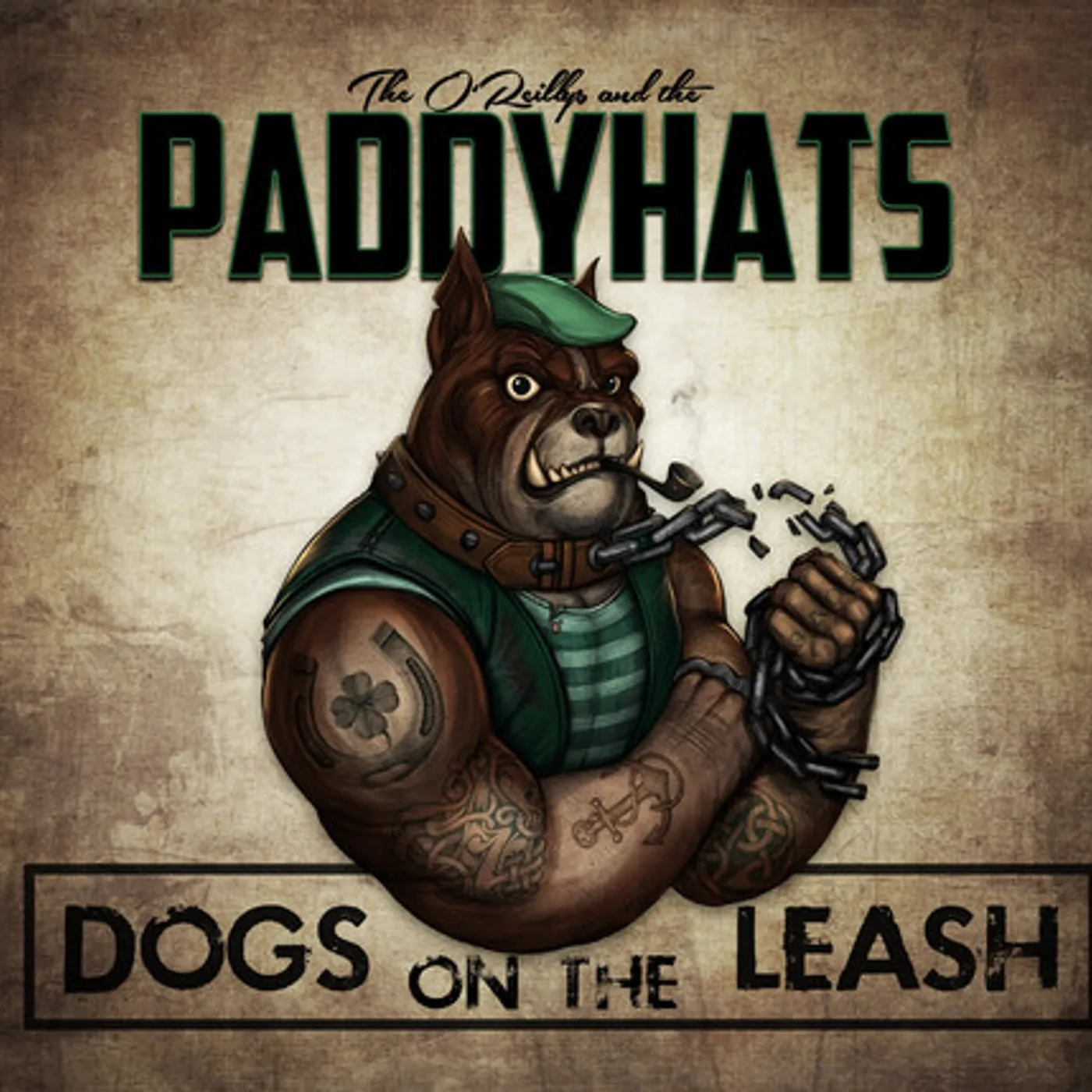 The O'Reillys and the Paddyhats DOGS ON THE LEASH (MINT GREEN & ORANGE SPLATTER) Vinyl Record