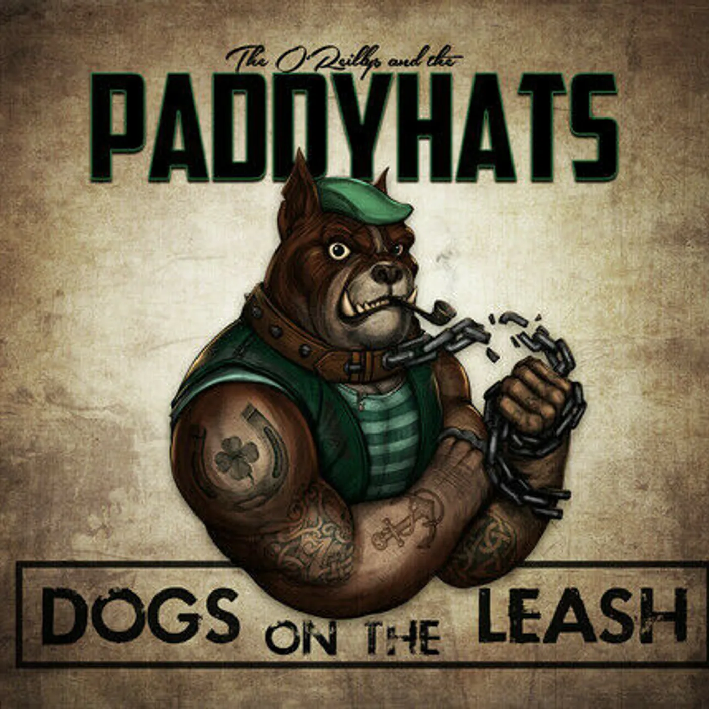 The O'Reillys and the Paddyhats DOGS ON THE LEASH (MINT GREEN & ORANGE SPLATTER) Vinyl Record