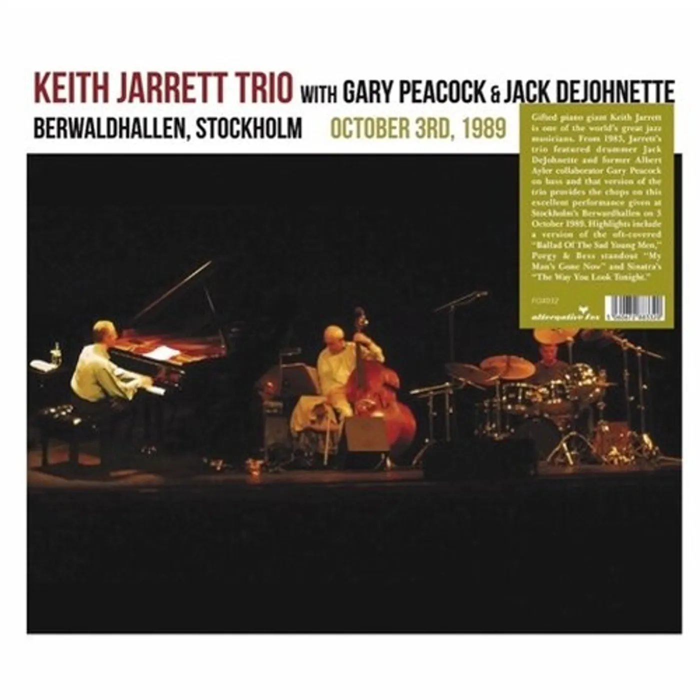 Keith Jarrett Trio BERWARDHALLEN, STOCKHOLM OCTOBER 3RD 1989 Vinyl Record