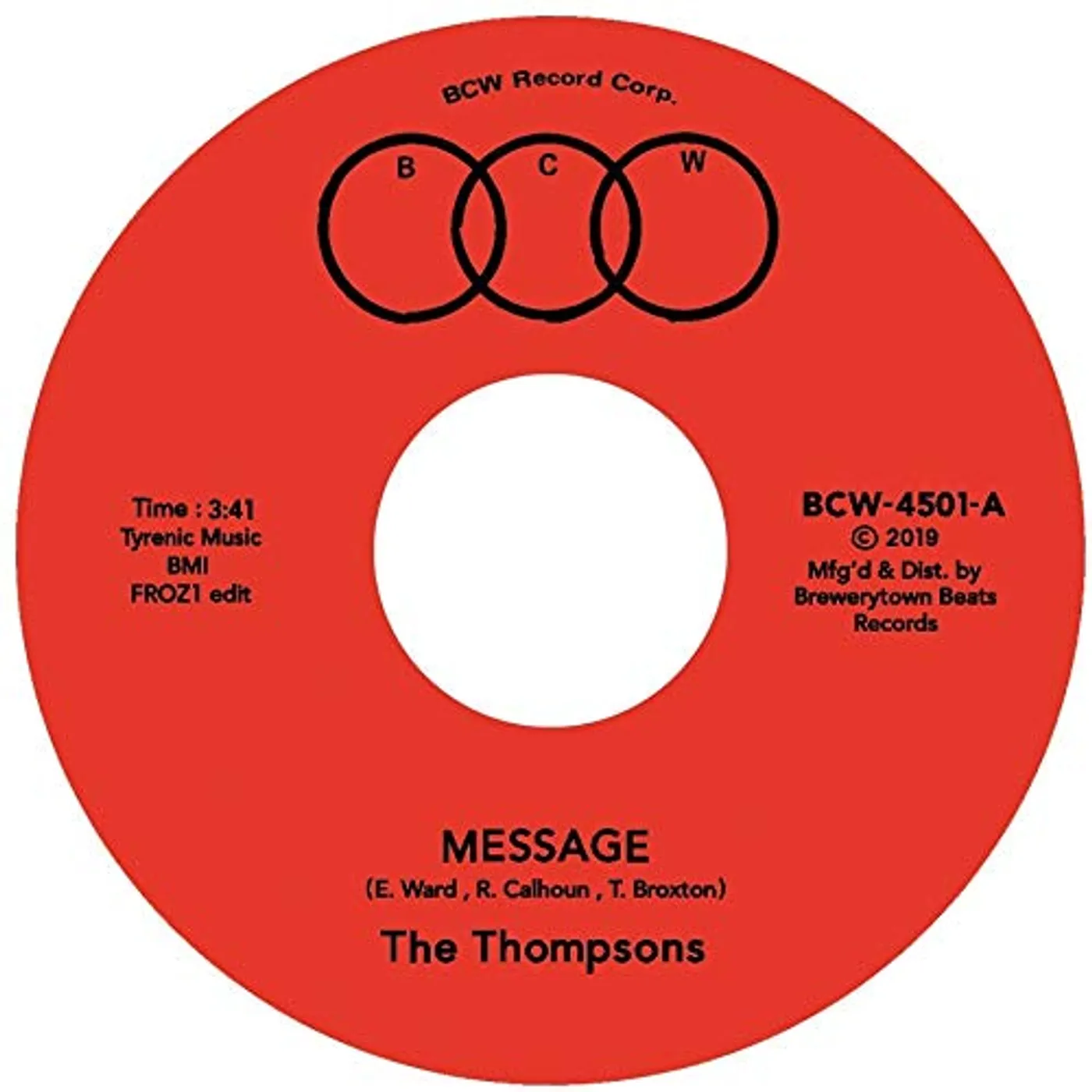 The Thompsons Message (Froz1 Edit) / I'll Always Love You Vinyl Record