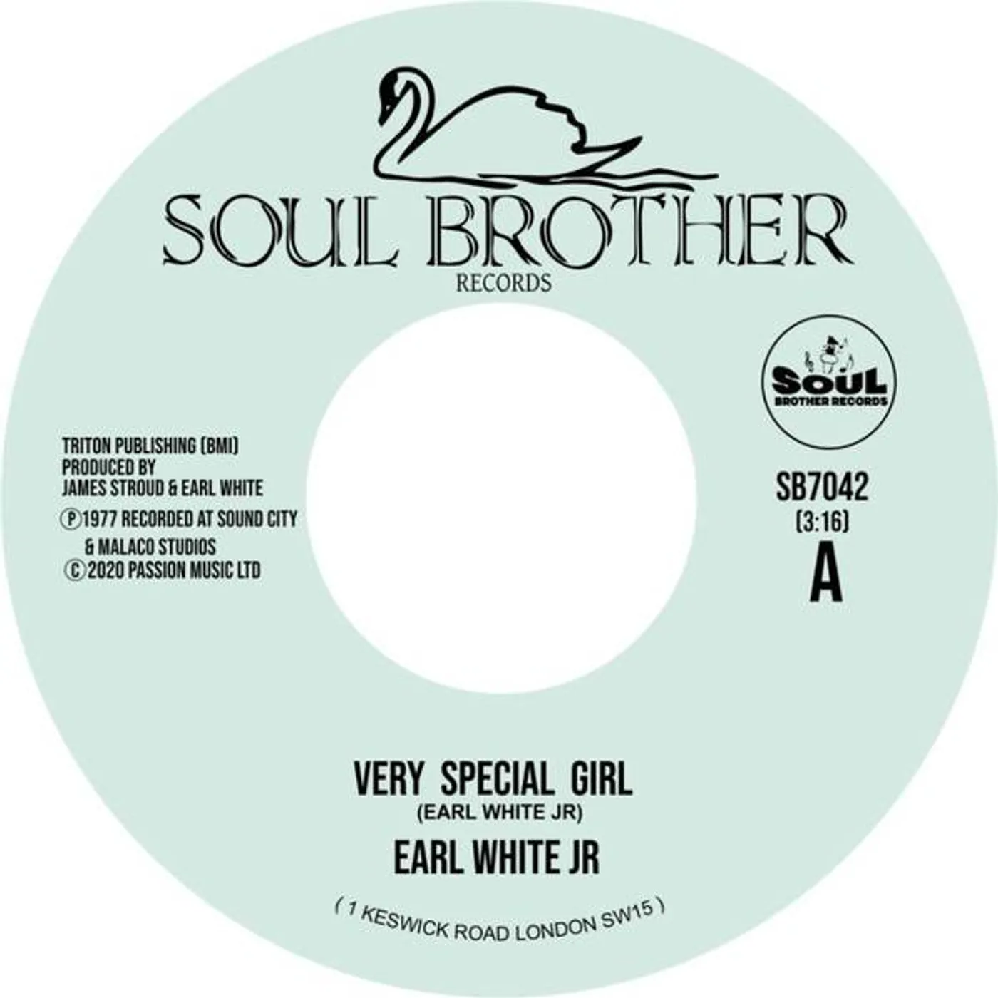 Earl White Jr VERY SPECIAL GIRL / NEVER FALL IN LOVE AGAIN Vinyl Record
