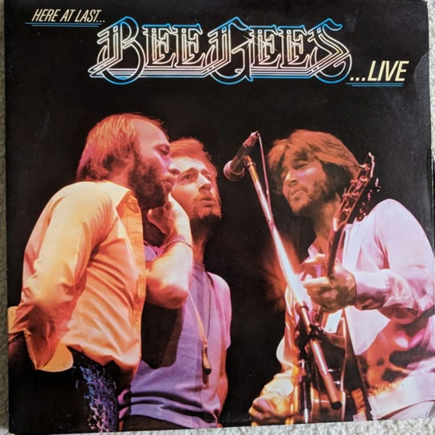 HERE AT LAST BEE GEES LIVE Vinyl Record