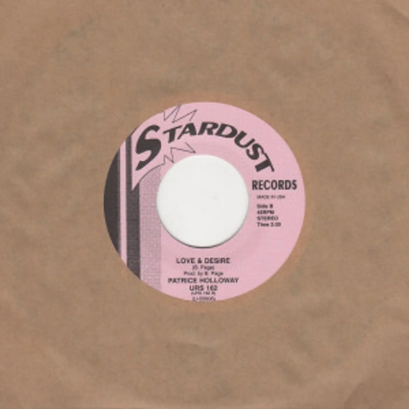 Patrice Holloway STOLEN HOURS / LOVE & DESIRE Vinyl Record