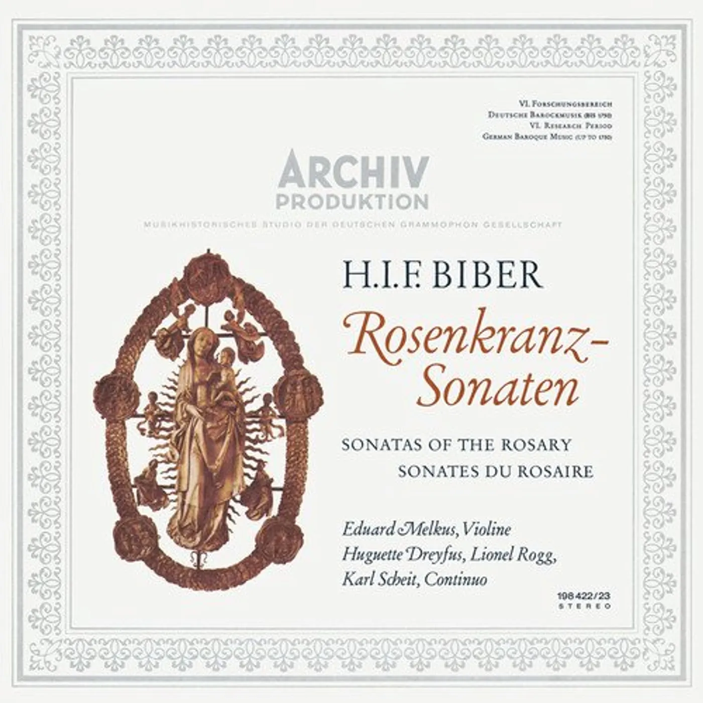 Eduard Melkus SONATAS OF THE ROSARY (H.I.F. BIBER) Vinyl Record