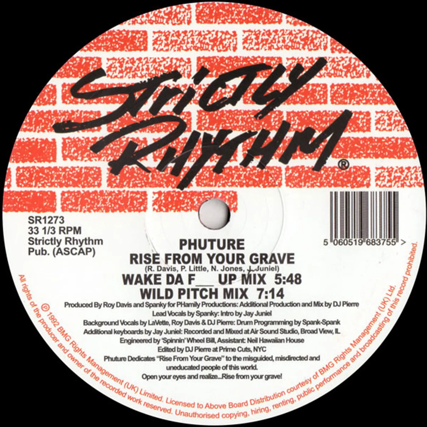 Phuture Rise From Your Grave Vinyl Record