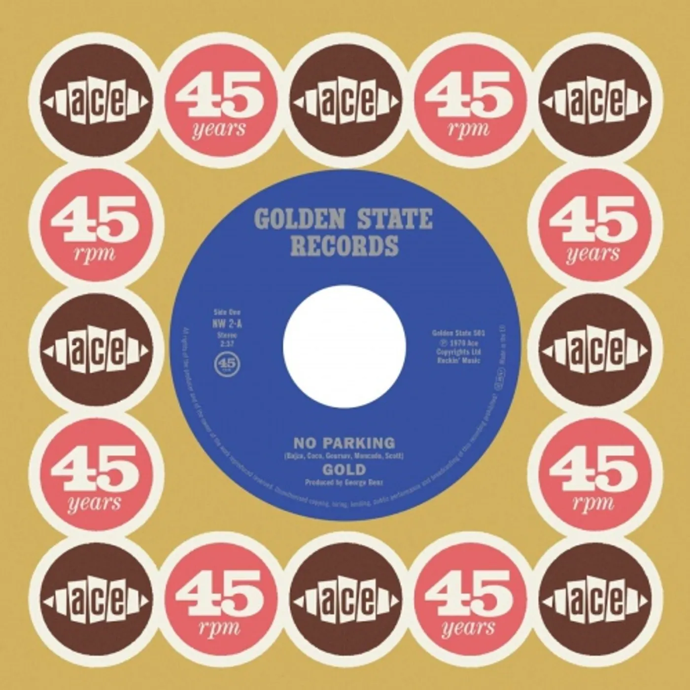 Gold NO PARKING / NO PARKING (ALT VERSION) Vinyl Record