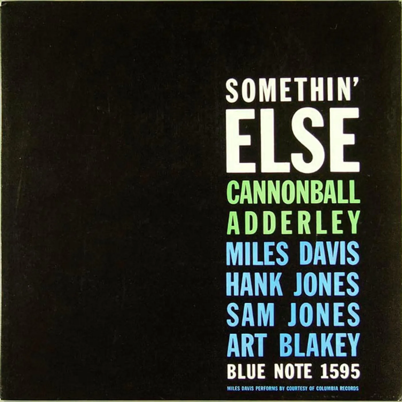 Cannonball Adderley SOMETHIN ELSE Vinyl Record