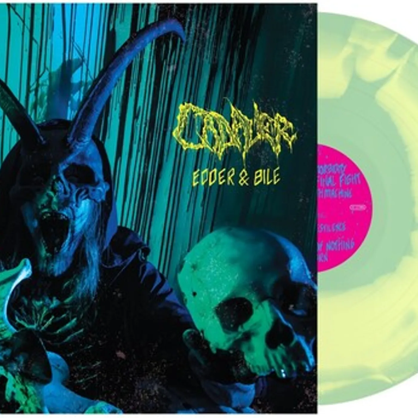 Cadaver EDDER & BILE (MINT GREEN / YELLOW SWIRL VINYL) Vinyl Record