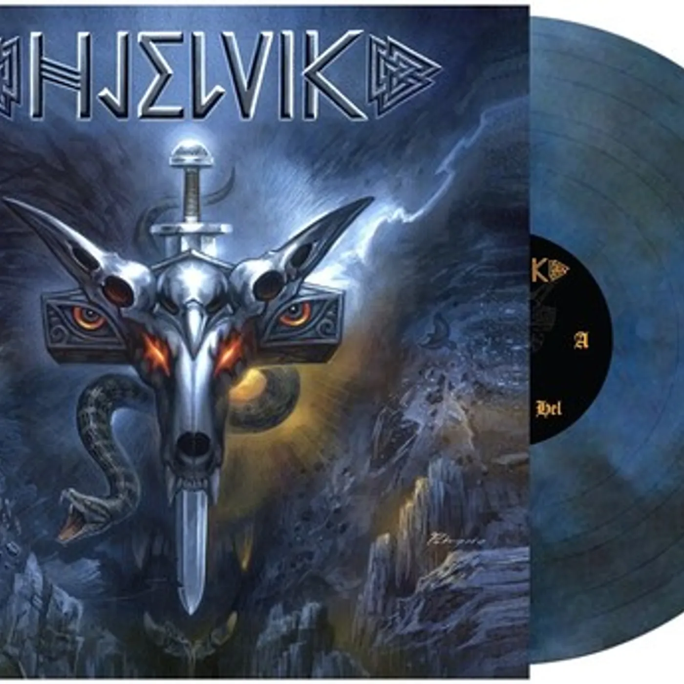 HJELVIK WELCOME TO HEL (DARK BLUE SWIRL) Vinyl Record