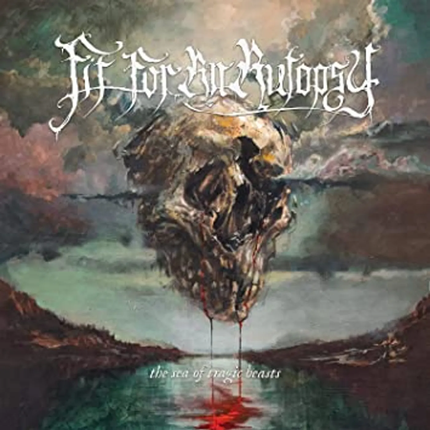 Fit For An Autopsy SEA OF TRAGIC BEASTS (BLACK/GREEN/WHITE SPLATTER) Vinyl Record