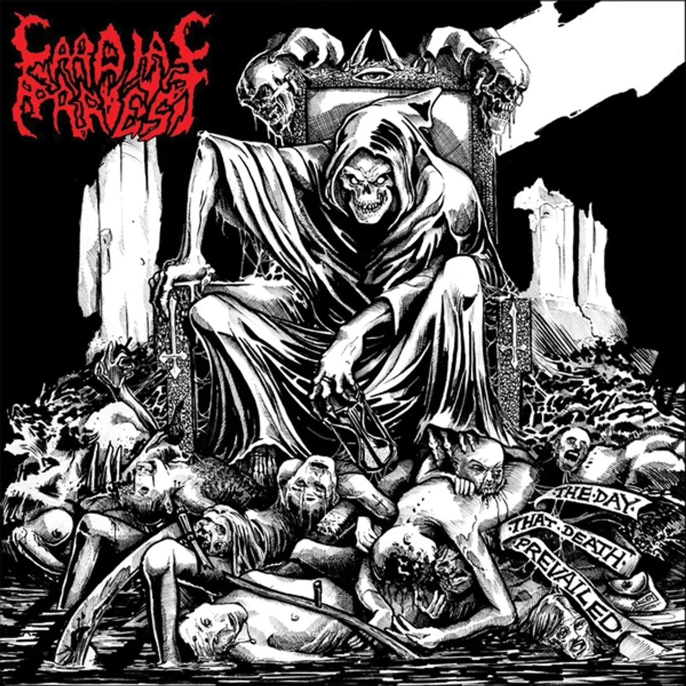 Cardiac Arrest DAY THAT DEATH PREVAILED (MMETALLIC SILVER VERSION) Vinyl Record