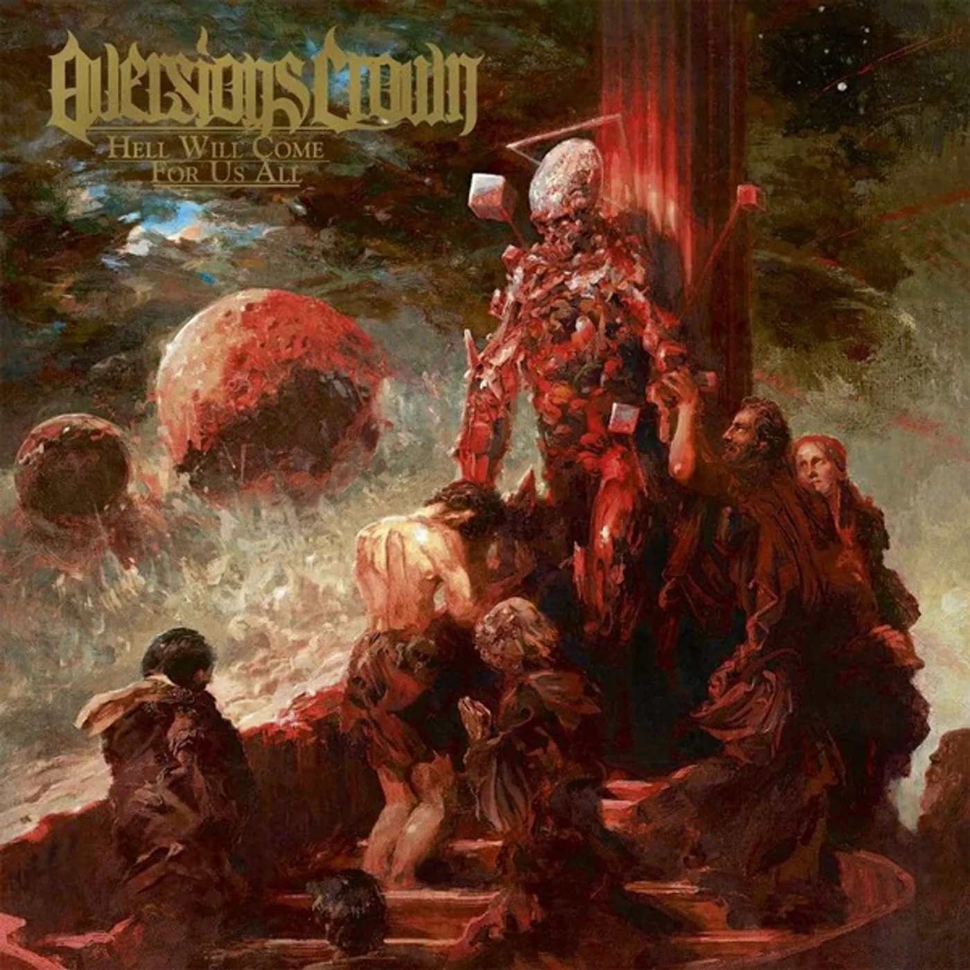 Aversions Crown HELL WILL COME FOR US ALL (YELLOW) Vinyl Record