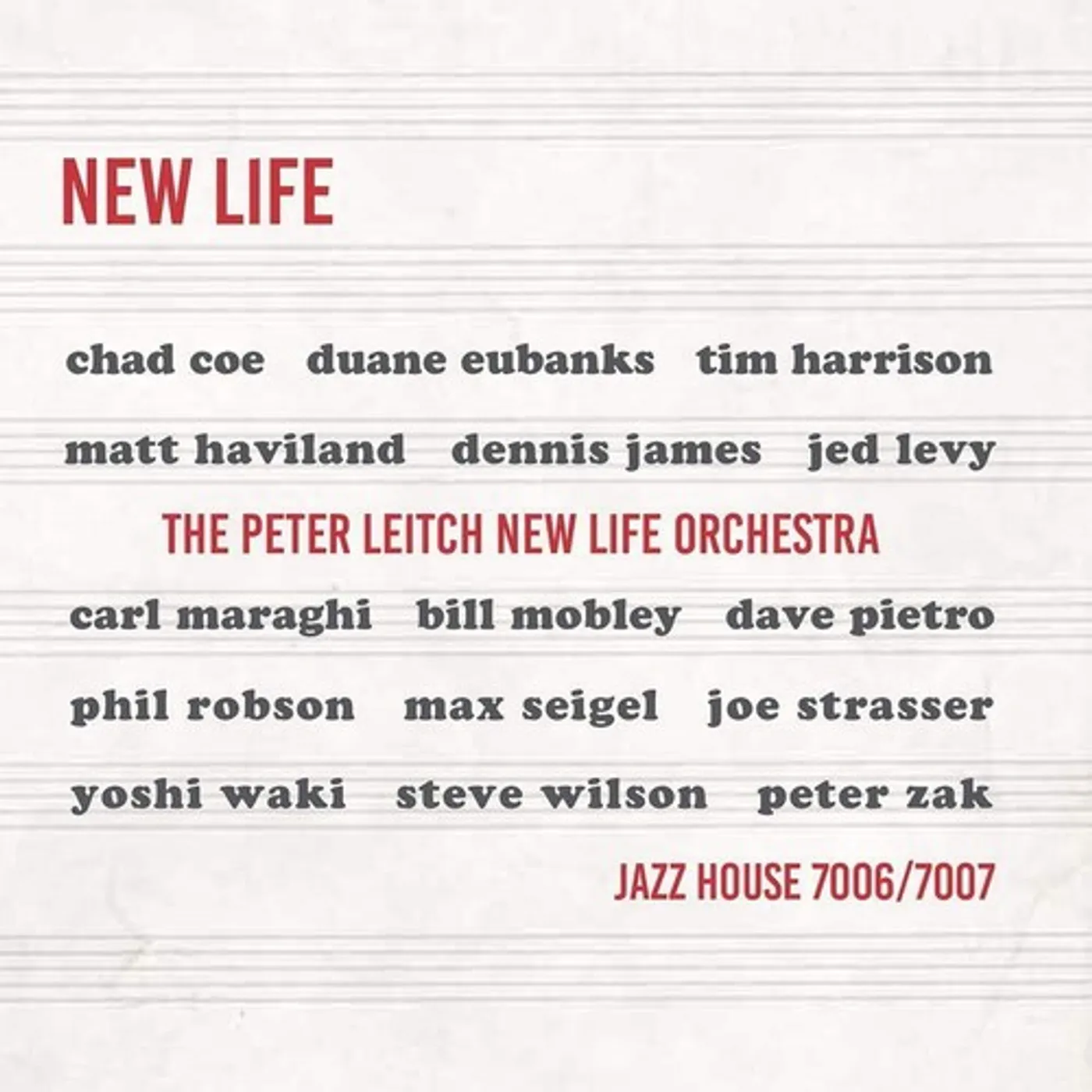 Peter Leitch NEW LIFE CD