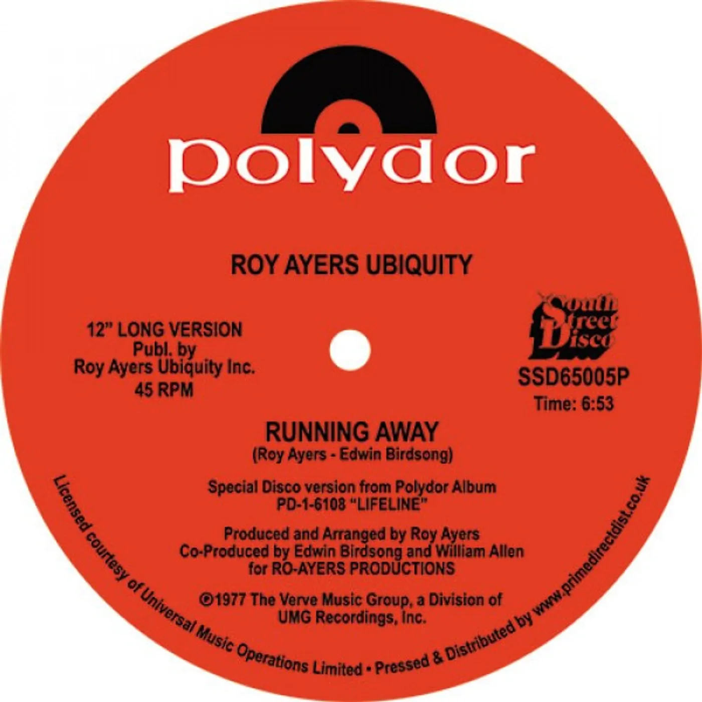 Roy Ayers Ubiquity RUNNING AWAY / LOVE WILL BRING US BACK TOGETHER Vinyl Record
