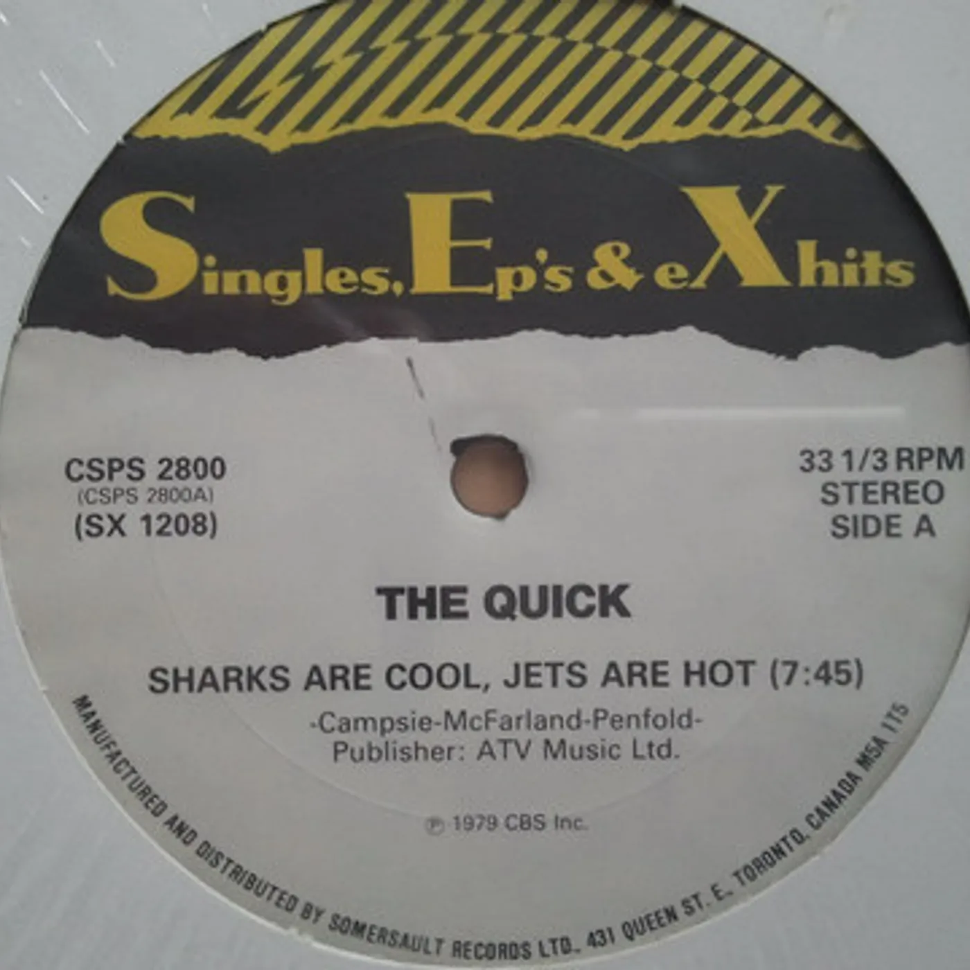 Quick SHARKS ARE COOL / YOUNG MEN DRIVE FAST Vinyl Record