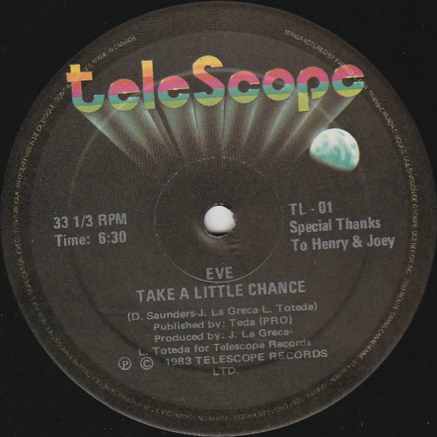 Eve Take A Little Chance Vinyl Record
