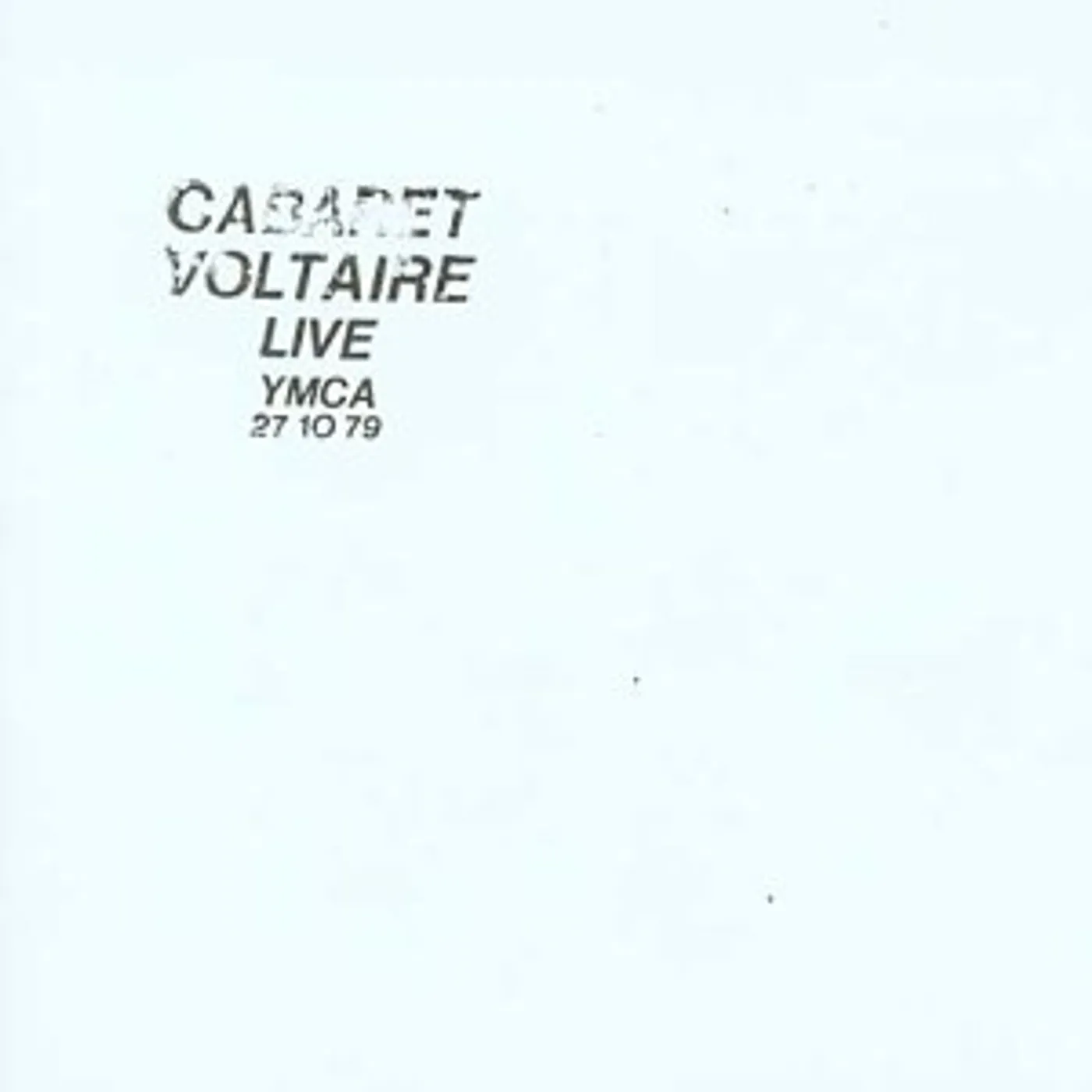 Cabaret Voltaire LIVE AT THE YMCA CD