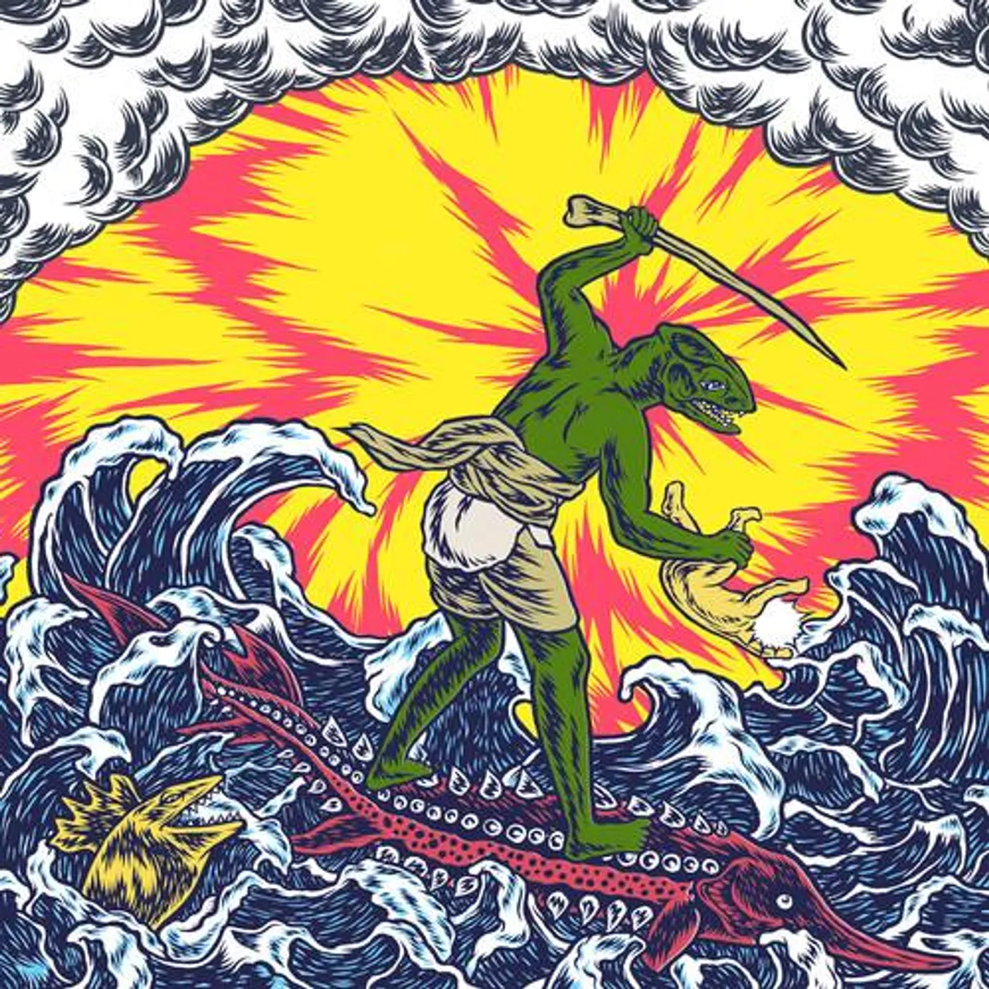 King Gizzard & The Lizard Wizard TEENAGE GIZZARD (PINK & YELLOW COLOR VINYL) Vinyl Record