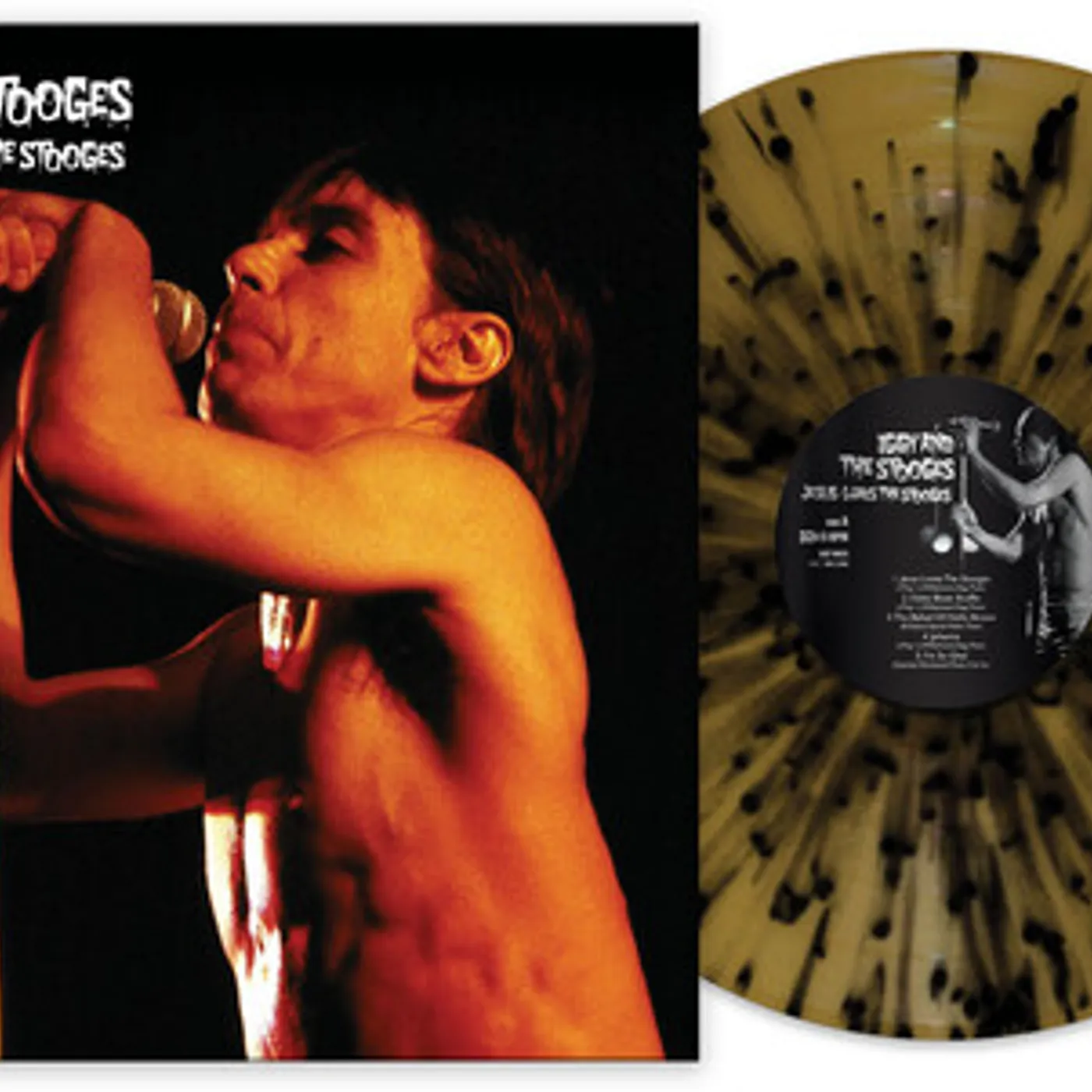 Iggy and the Stooges JESUS LOVES THE STOOGES (BLACK & GOLD SPLATTER) Vinyl Record