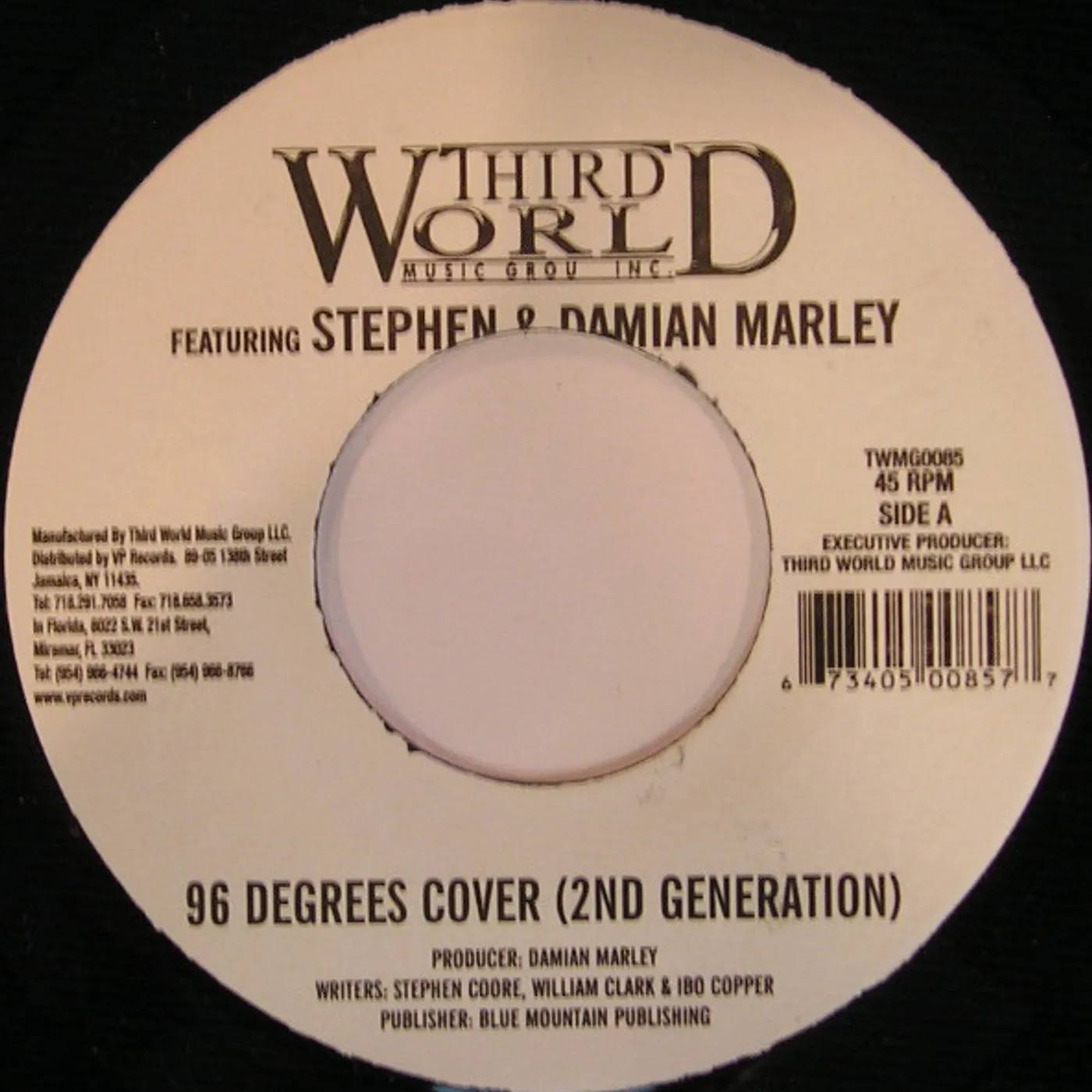 Third World / Stephen Marley / Damian Marley 96 DEGREES (2ND GENERATION) Vinyl Record