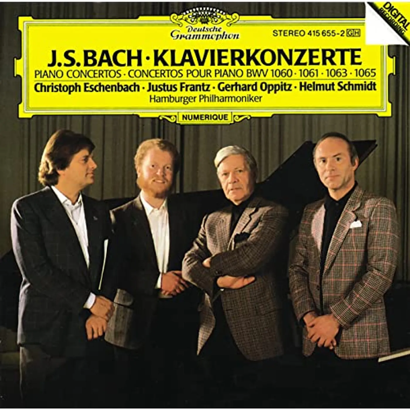 Bach / Eschenbach / Frantz / Oppitz / Schmidt PIANO CONCERTOS BWV 1060/1061/1063/1065 Vinyl Record