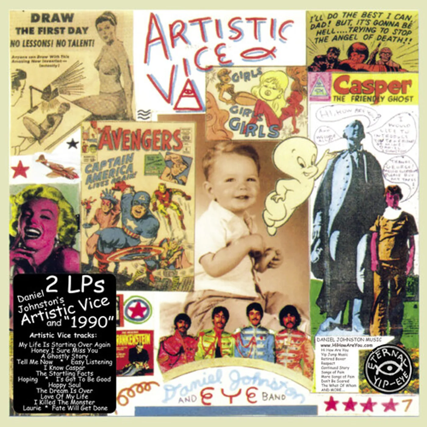 Daniel Johnston ARTISTIC VICE/1990 Vinyl Record