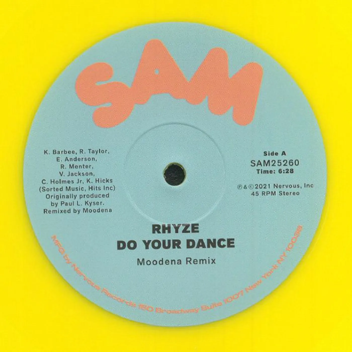 Rhyze Do Your Dance (Moodena Remix) Vinyl Record