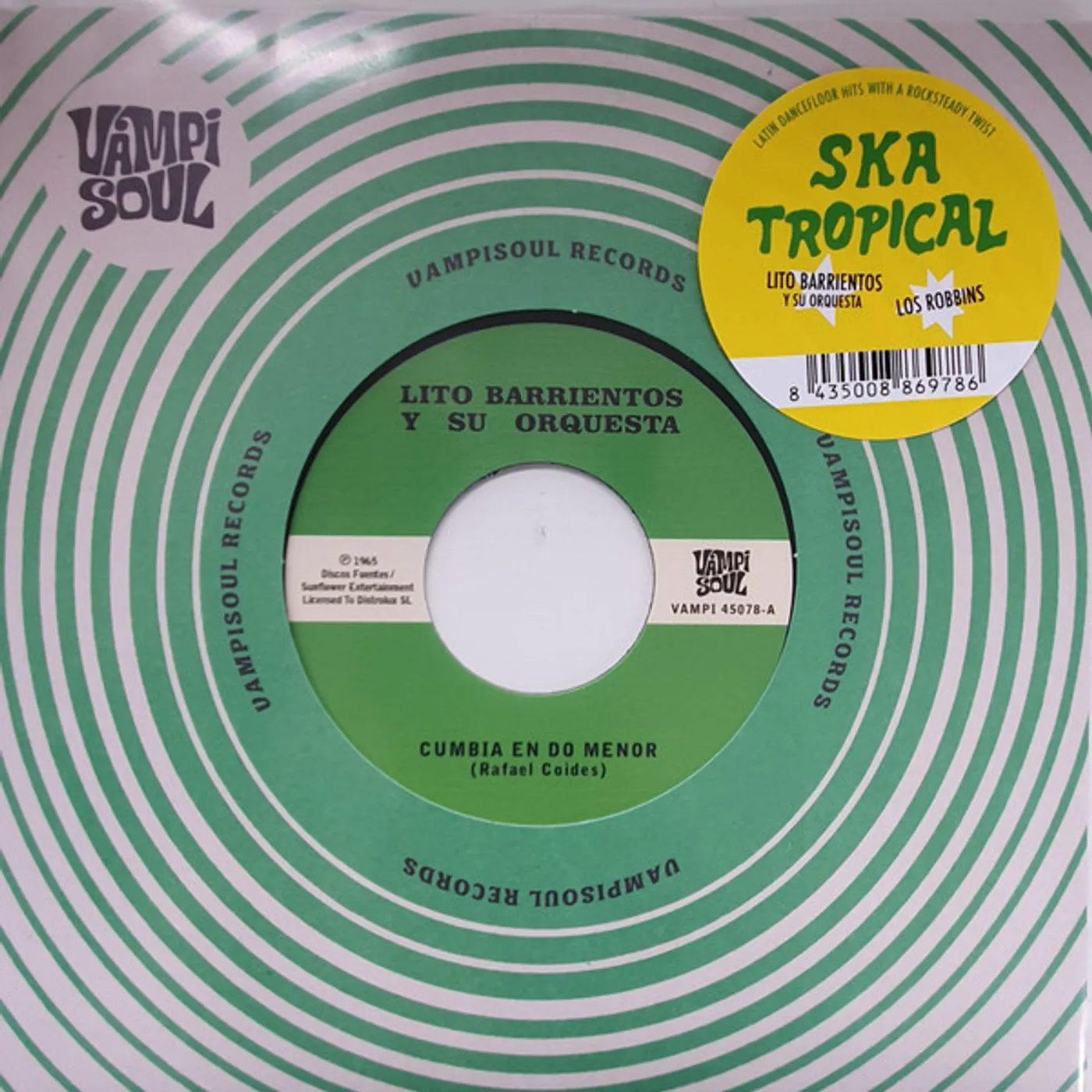 Lito Barrientos / Orquesta / Los Robbins CUMBIA EN DO MENOR / PATRICIA Vinyl Record