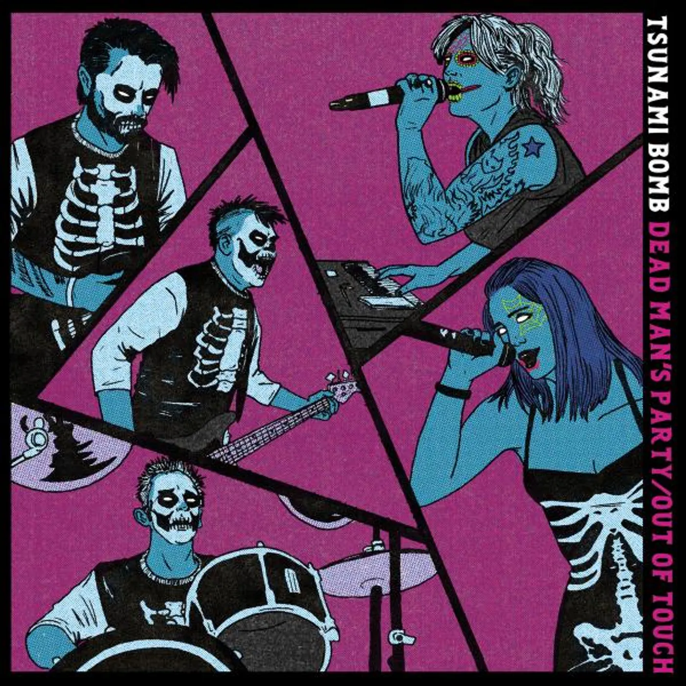 Tsunami Bomb DEAD MAN'S PARTY / OUT OF TOUCH (PURPLE OR BLUE) Vinyl Record