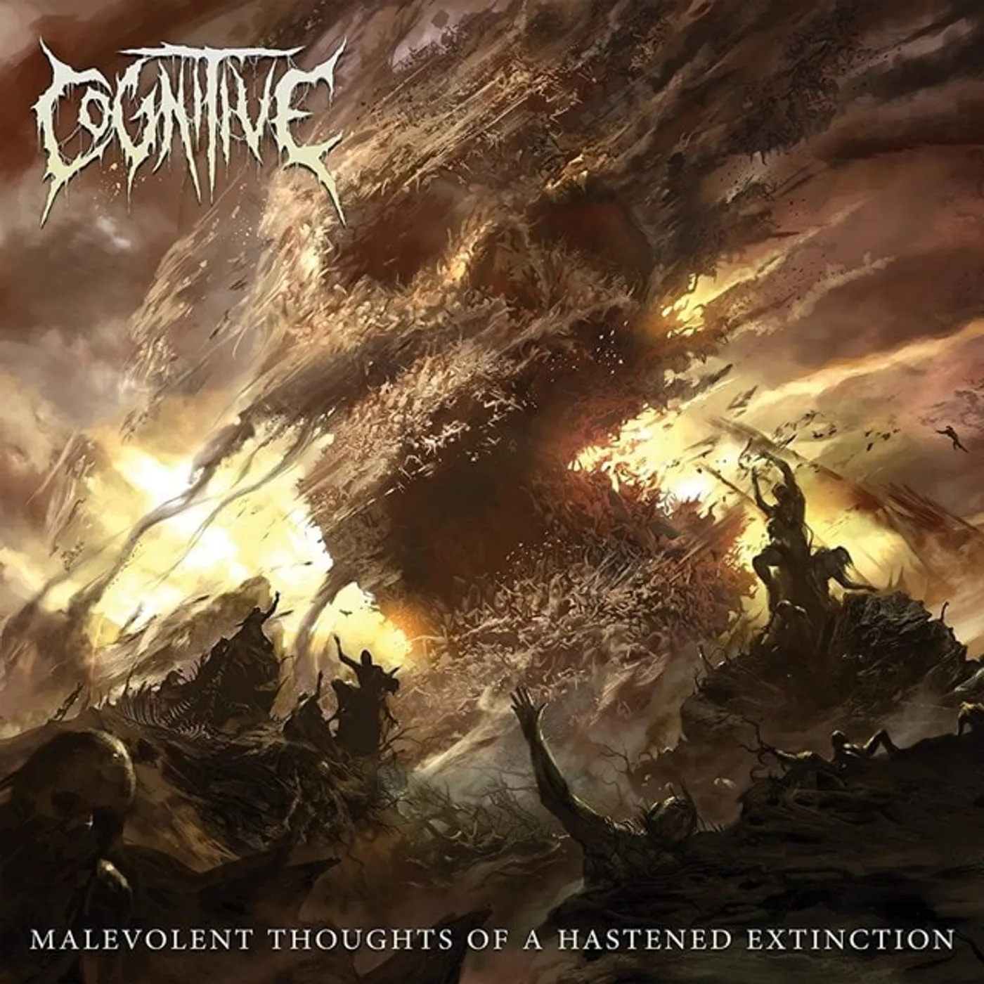 Cognitive MALEVOLENT THOUGHTS OF A HASTENED EXTINCTION (GOLD FLAKE VINYL) Vinyl Record