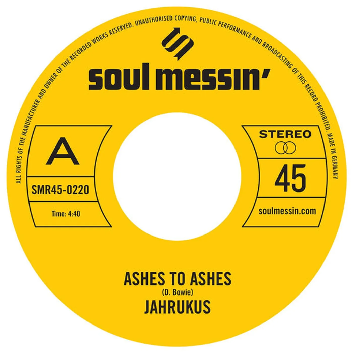 Jahrukus Ashes to Ashes / Island Girl Vinyl Record