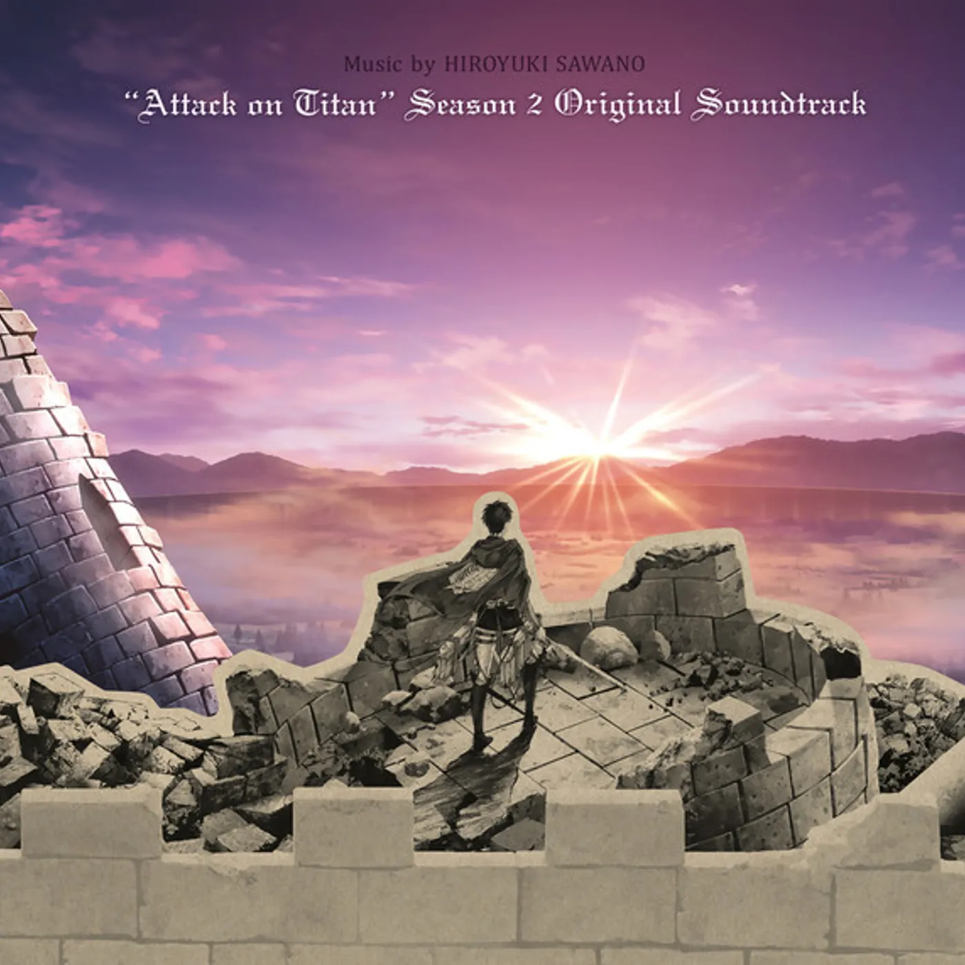 Sawano Hiroyuki ATTACK ON TITAN SEASON 2 Original Soundtrack (3LP/PURPLE & WHITE SPLATTER VINYL) Vinyl Record