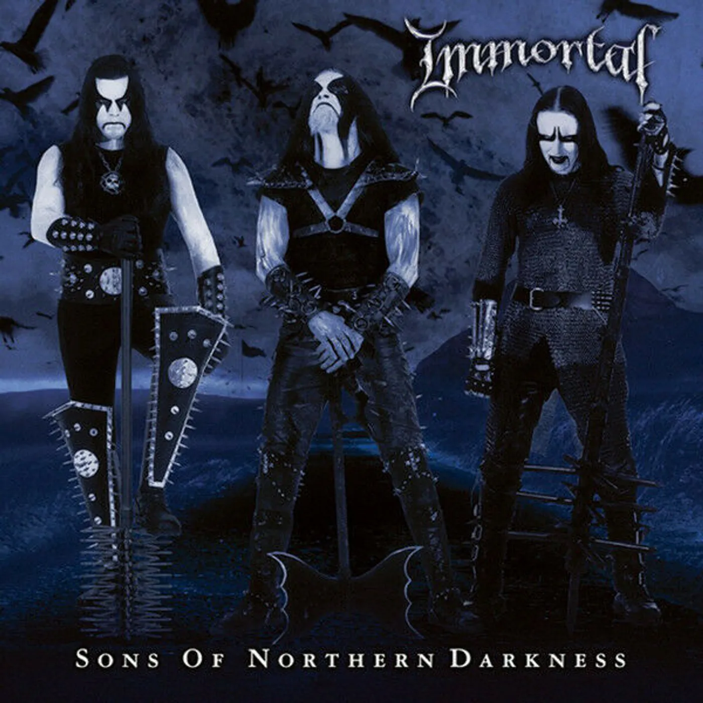 Immortal SONS OF NORTHERN DARKNESS (CLEAR W/ BLUE SWIRL) Vinyl Record
