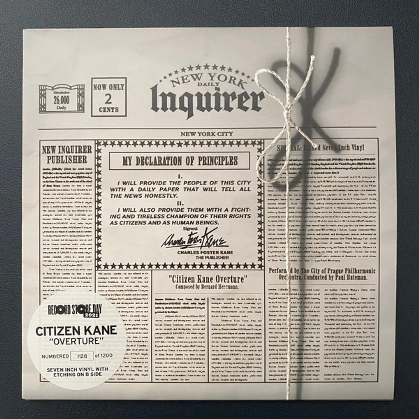 The City of Prague Philharmonic Orchestra CITIZEN KANE Vinyl Record
