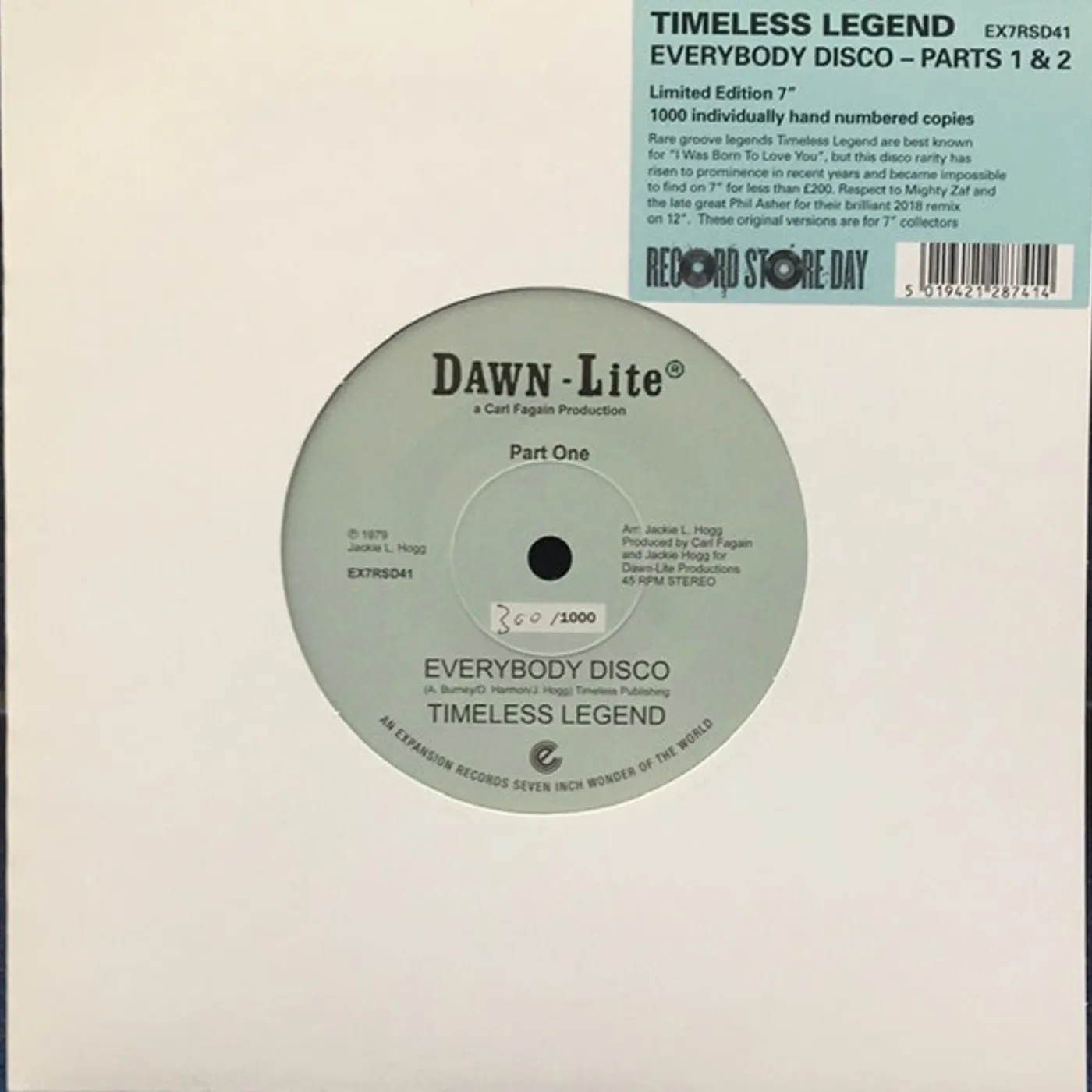 Timeless Legend EVERYBODY DISCO PARTS 1 & 2 Vinyl Record