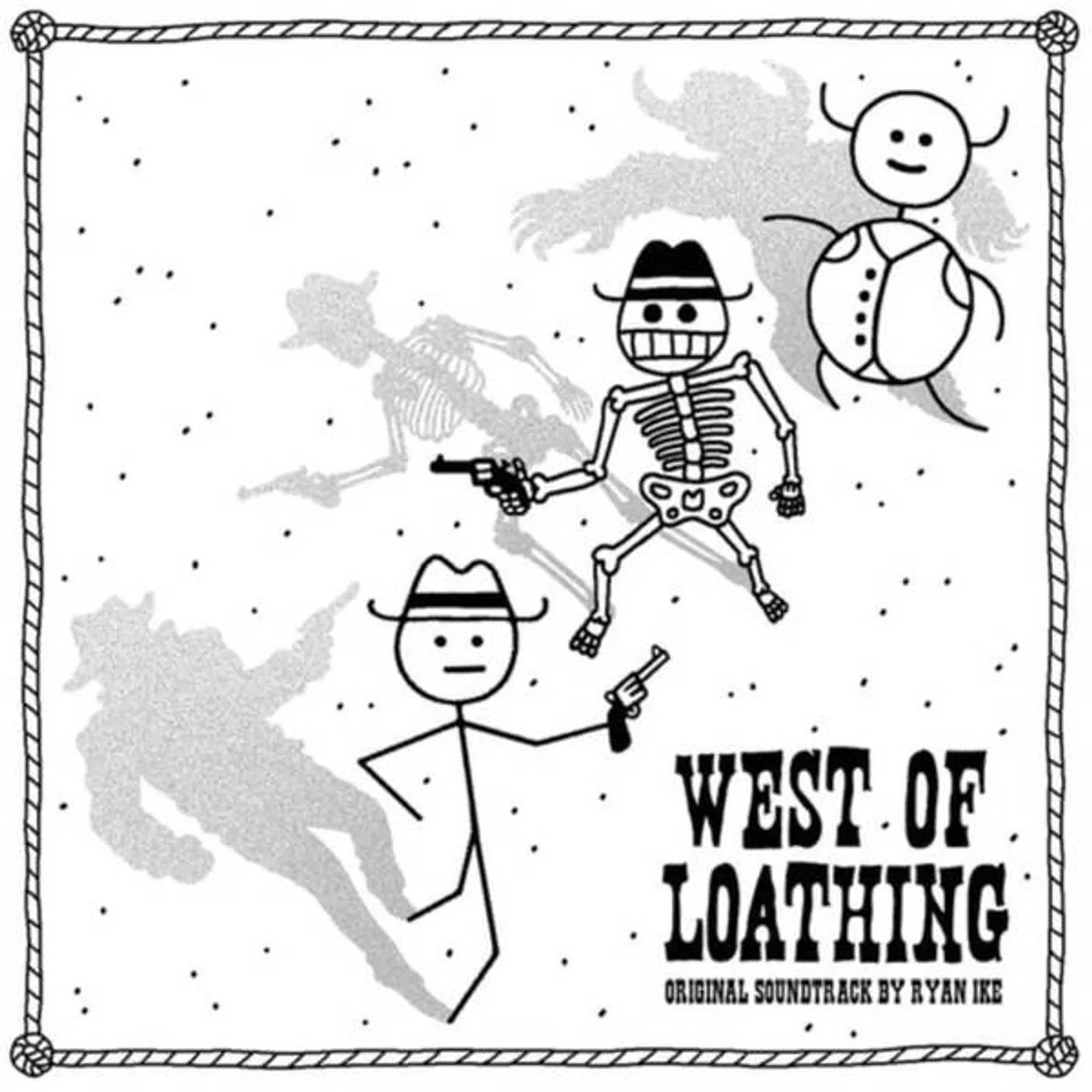 Ryan Ike West Of Loathing Original Soundtrack (BLACK & WHITE SPLATTER VINYL) Vinyl Record