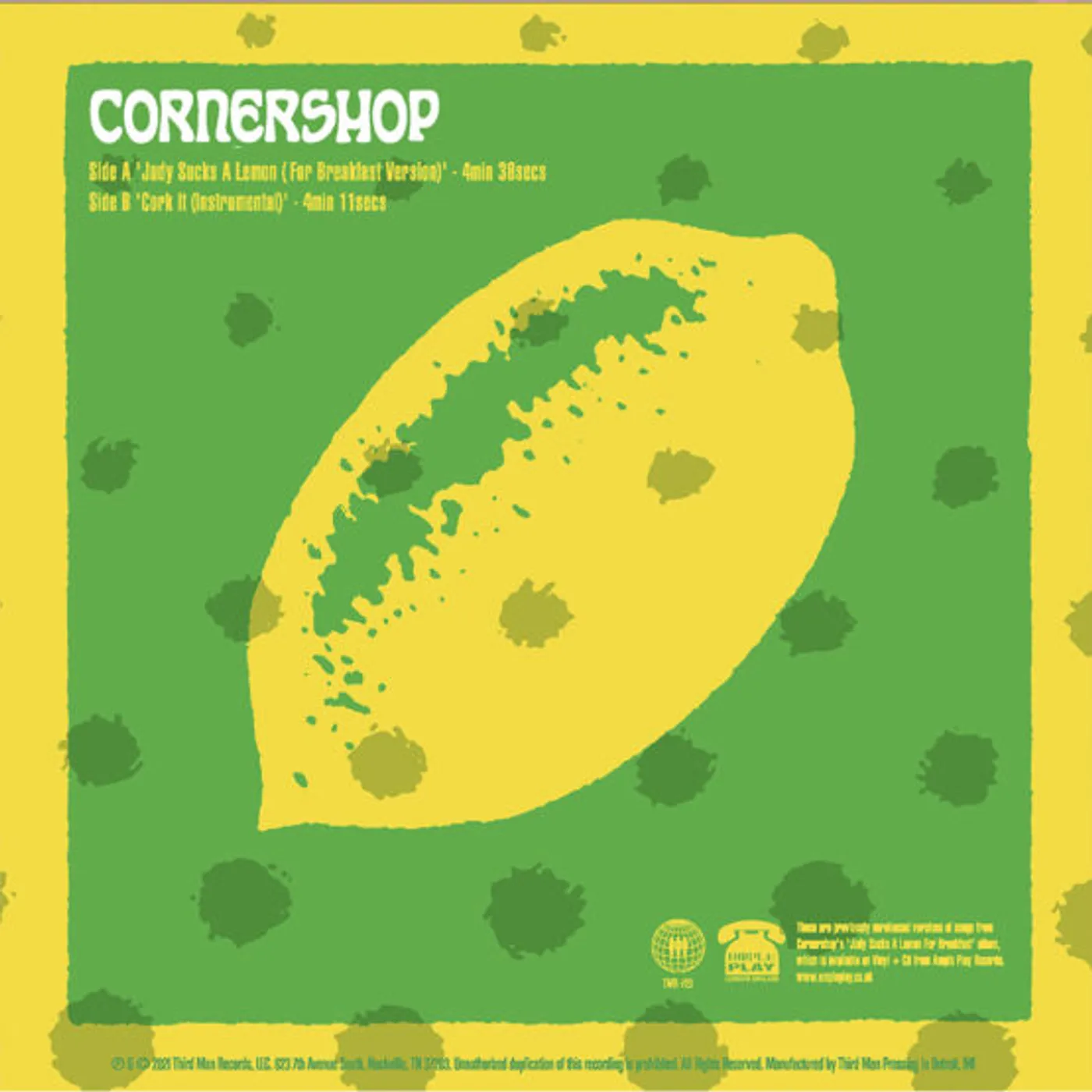 Cornershop JUDY SUCKS A LEMON B/W CORK IT Vinyl Record