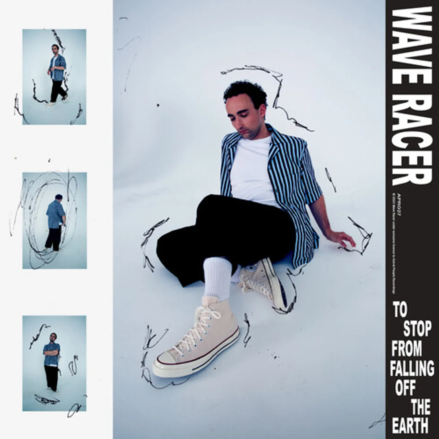 Wave Racer TO STOP FROM FALLING OFF THE EARTH (BLUE VINYL) Vinyl Record