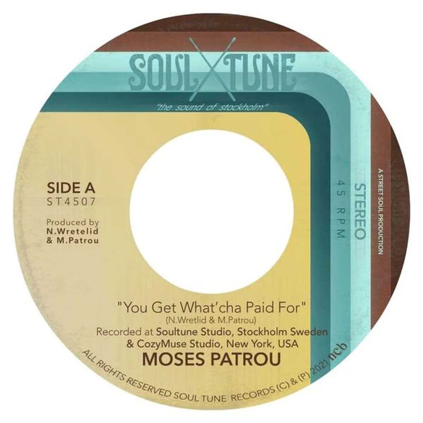 Moses Patrou YOU GET WHAT'CHA PAID FOR / WHO'S GONNA SAVE ME Vinyl Record