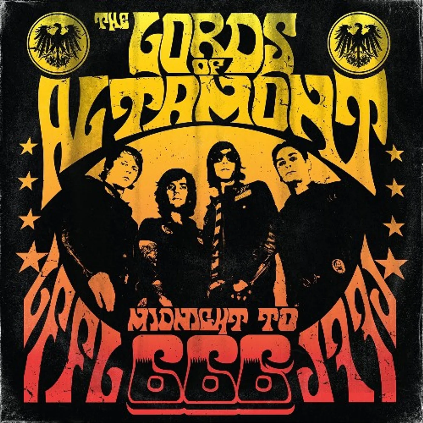 The Lords of Altamont MIDNIGHT TO 666 (ORANGE WITH BLACK SPLATTER VINYL) Vinyl Record