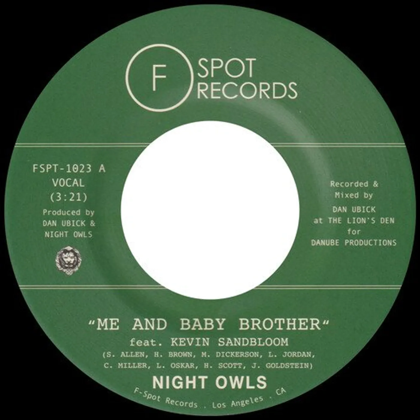 Night Owls ME & BABY BROTHER (FEAT. KEVIN SANDBLOOM) / SC Vinyl Record