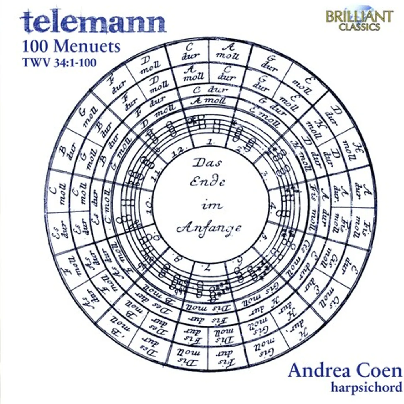 Andrea Coen TELEMANN: 100 MENUETS TWV 34:1-100 CD