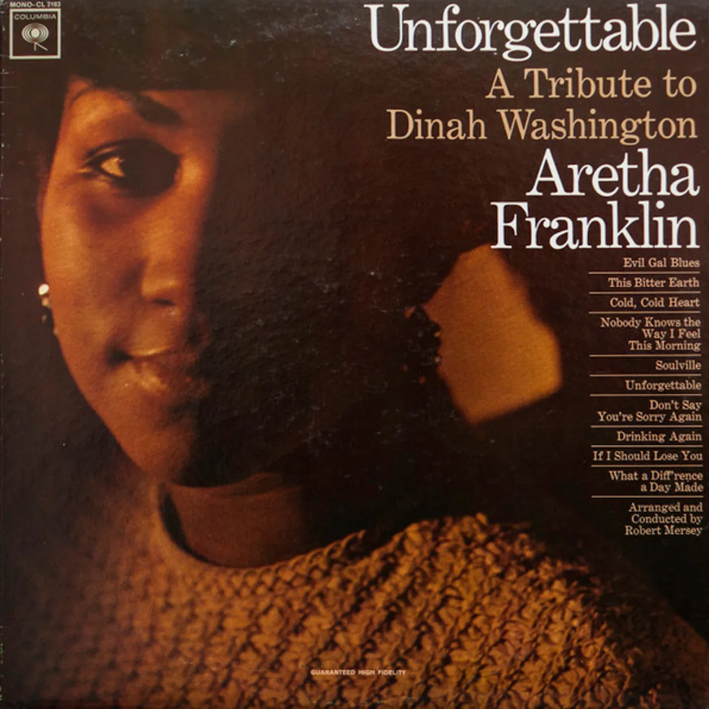 Aretha Franklin UNFORGETTABLE: A TRIBUTE TO DINAH WASHINGTON Vinyl Record