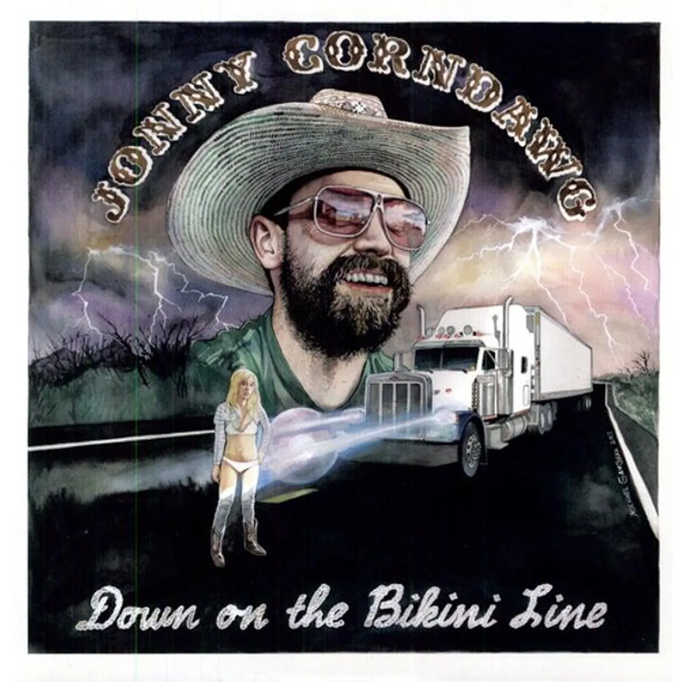 Johnny Corndawg Fritz DOWN ON THE BIKINI LINE Vinyl Record