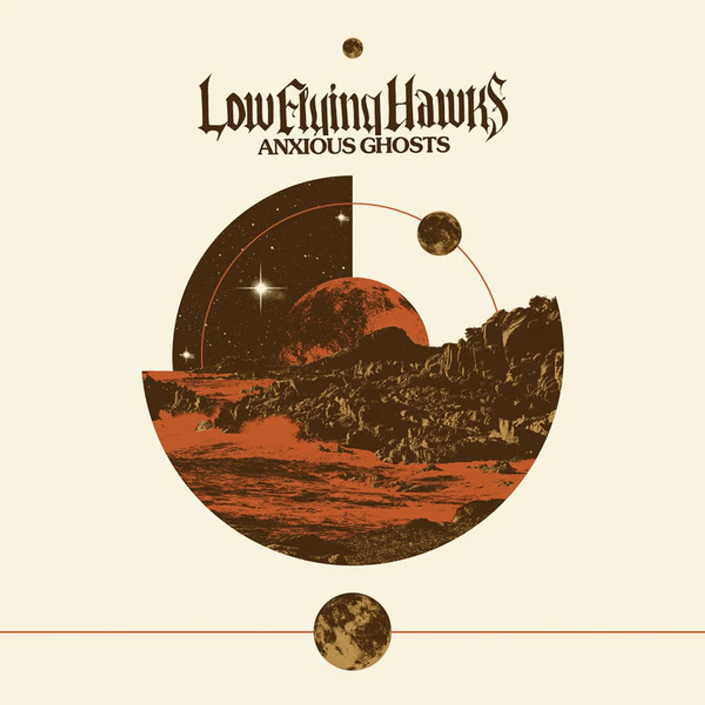 Low Flying Hawks ANXIOUS GHOSTS (CLASSIC BLACK & GOLD COLOR) Vinyl Record