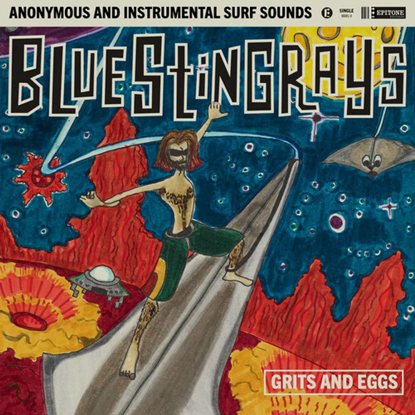Blue Stingrays GRITS & EGGS / DAWN PATROL Vinyl Record