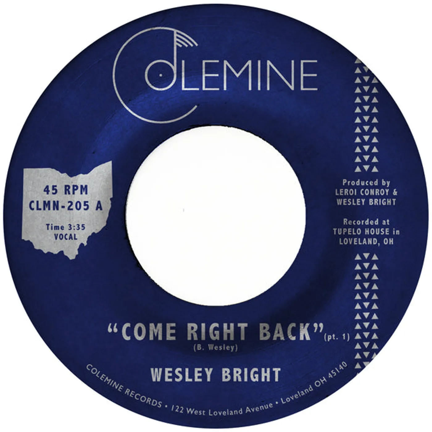 Wesley Bright Come Right Back Vinyl Record