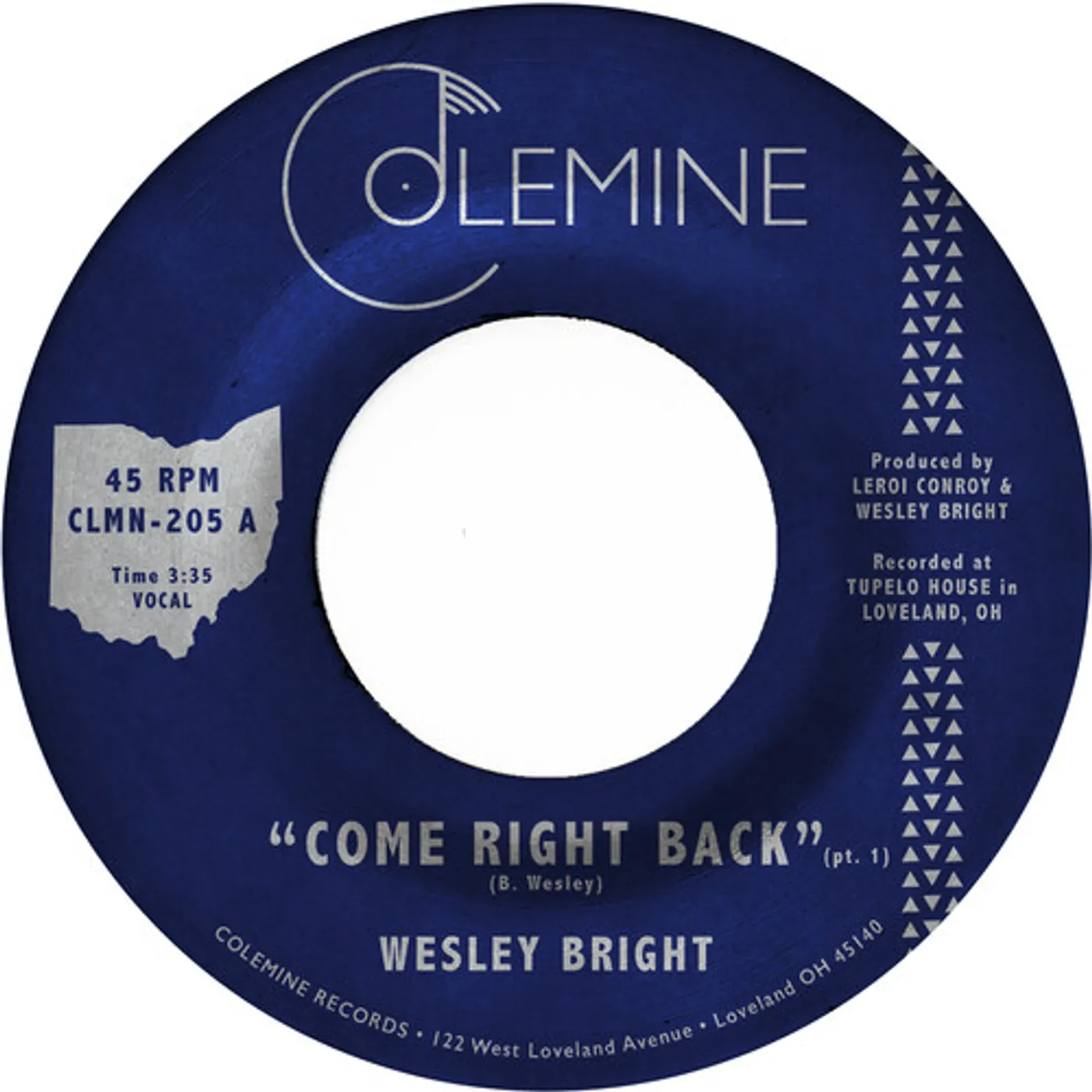 Wesley Bright Come Right Back (Opaque Red) Vinyl Record