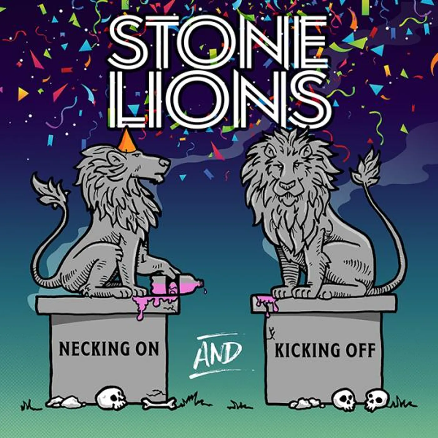 Stone Lion NECKING ON KICKING OFF Vinyl Record