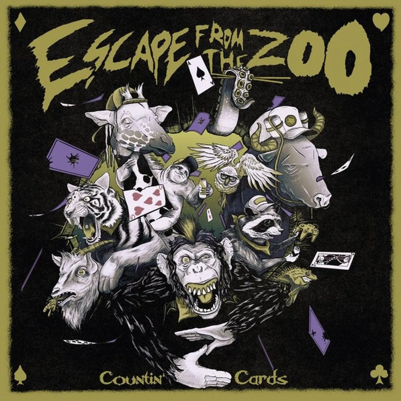 Escape From The Zoo COUNTIN CARDS Vinyl Record